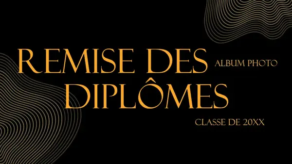 Album photo de remise des diplômes sombre modern bold