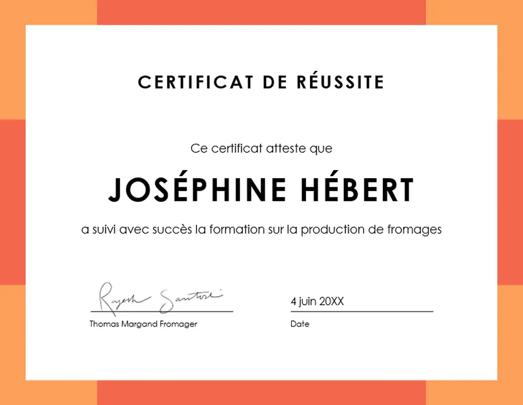 Certificat de mérite Bande colorée modern-color-block