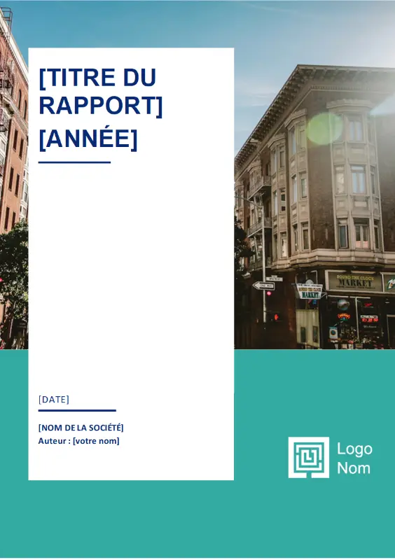 Rapport  blue modern simple