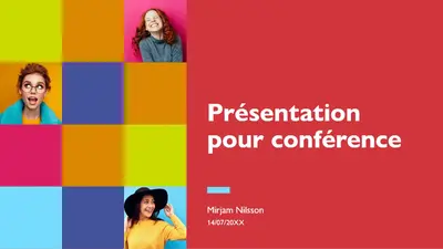 Présentation de conférence colorée modern-bold
