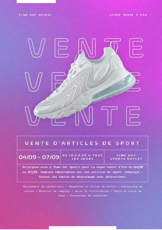 Prospectus d’annonces de soldes modern bold