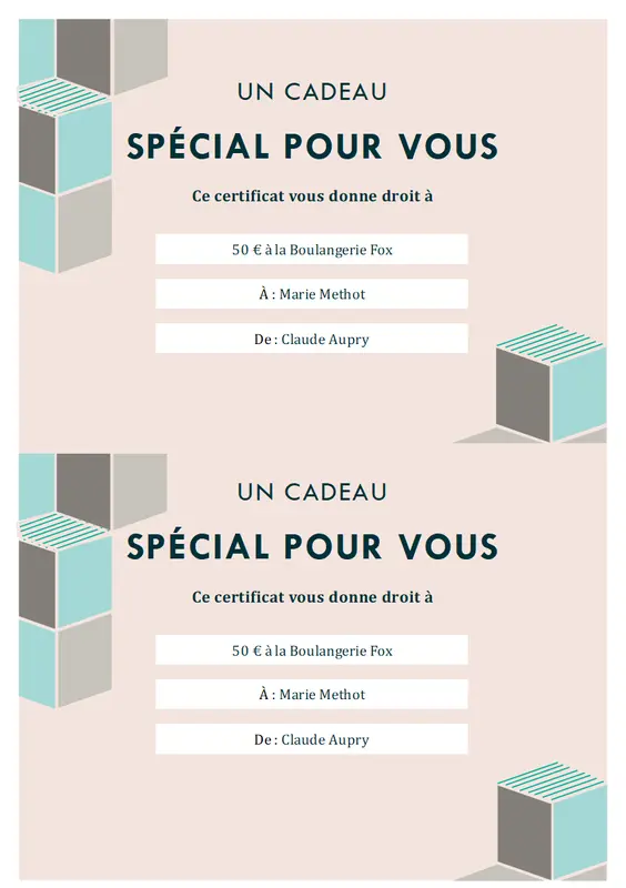 Chèque-cadeau modern-geometric