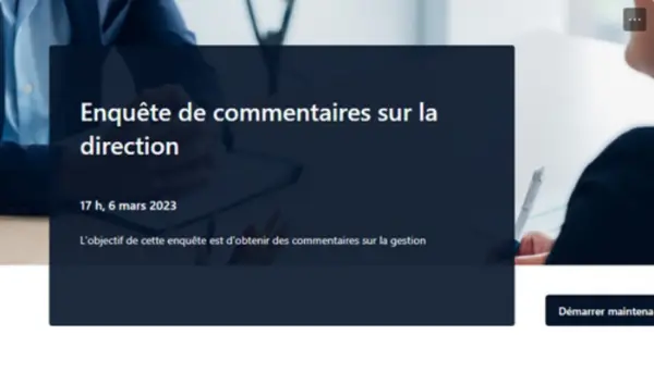 Enquête de commentaires sur la direction gray