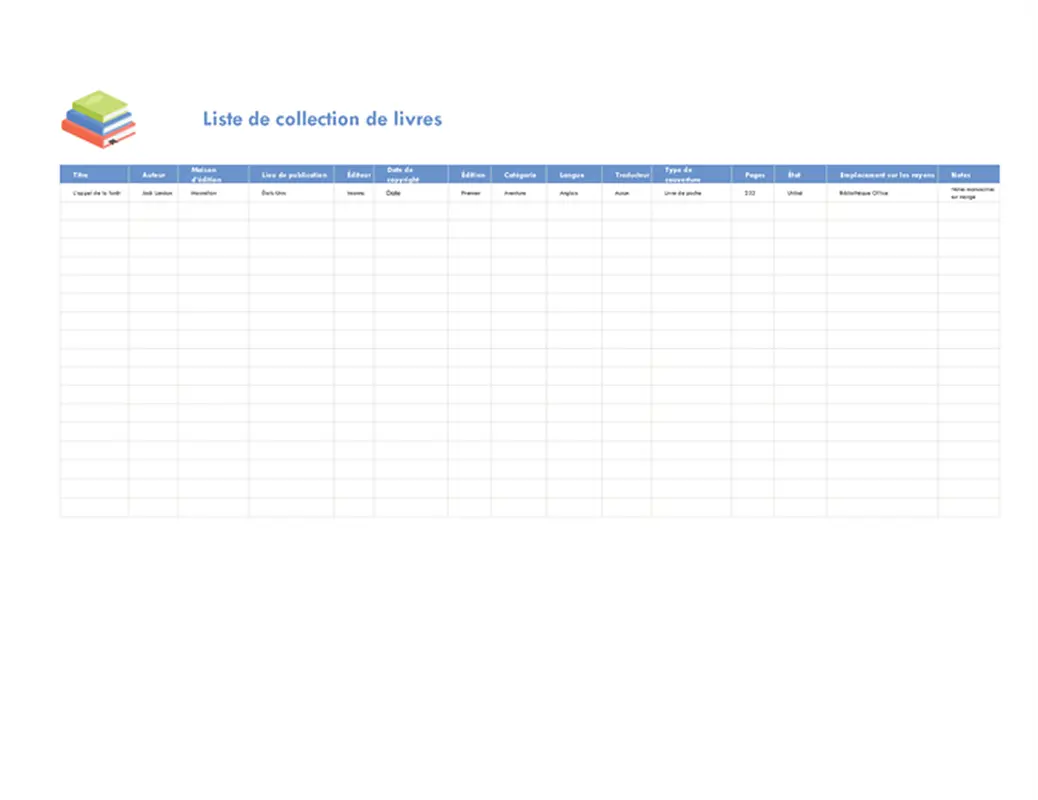 Liste de collection de livres modern simple