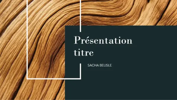 Présentation de bois foncé brown modern-simple