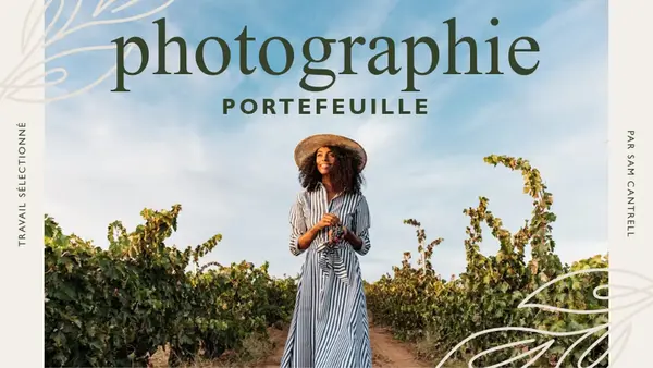 Portfolio photographique (organique et bohème) modern simple