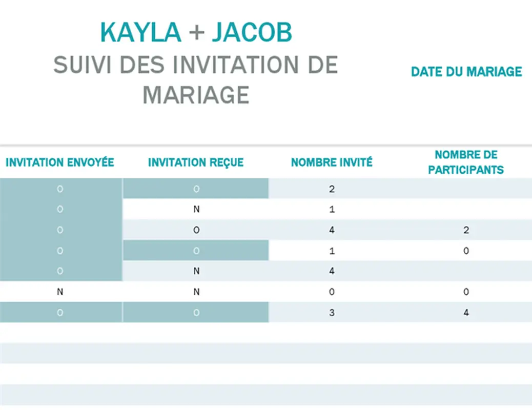 Suivi des invitations aquarelle effet délavé modern-simple