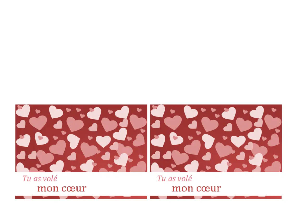 Cartes de Saint-Valentin red whimsical-color-block