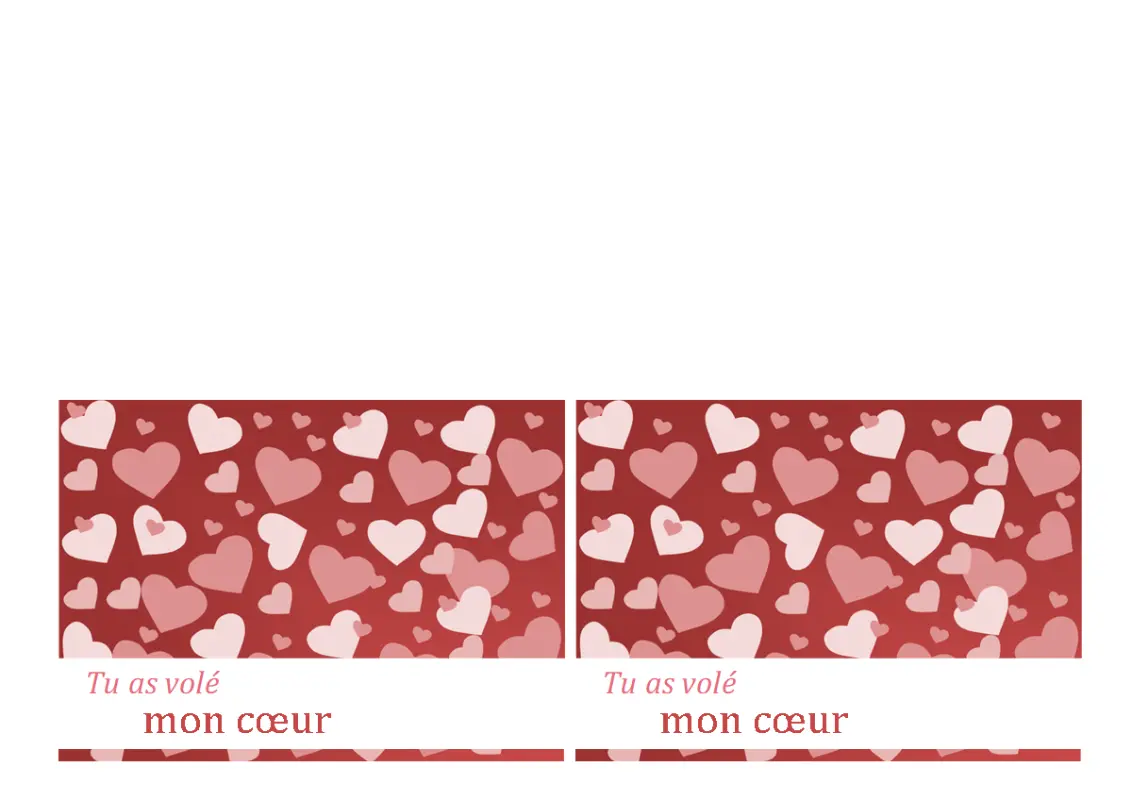  Carte cadeau  - Imprimer - Joyeuse Saint Valentin  (rouge): Gift Cards