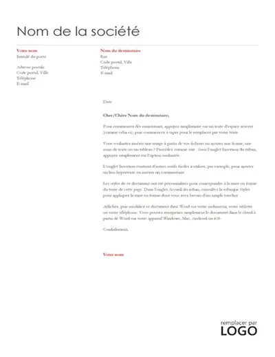 En-tête (conception moderne simple)