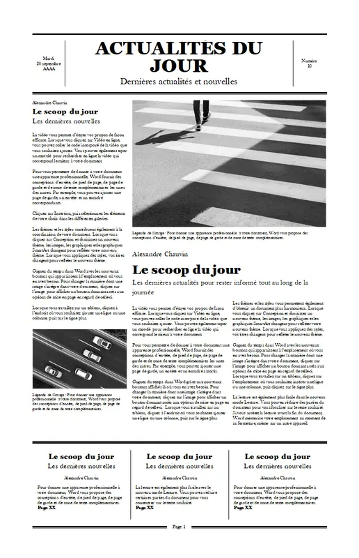 Journal traditionnel modern simple