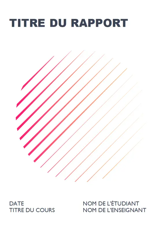 Rapport d’étudiant géométrique modern geometric