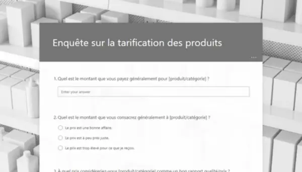 Enquête sur la tarification des produits gray