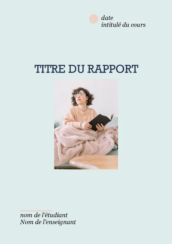 Rapport d’étudiant classique blue modern simple