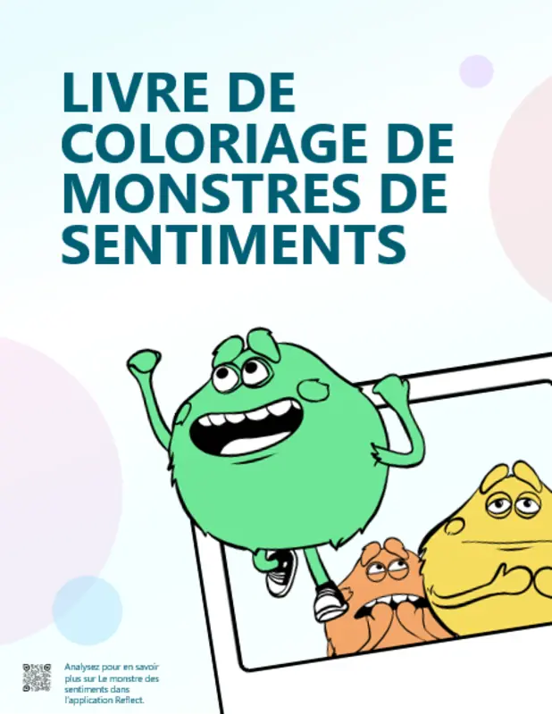 Livre de coloriage des monstres des sentiments whimsical color block