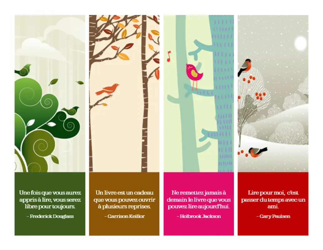 Marque-pages inspirants whimsical color block