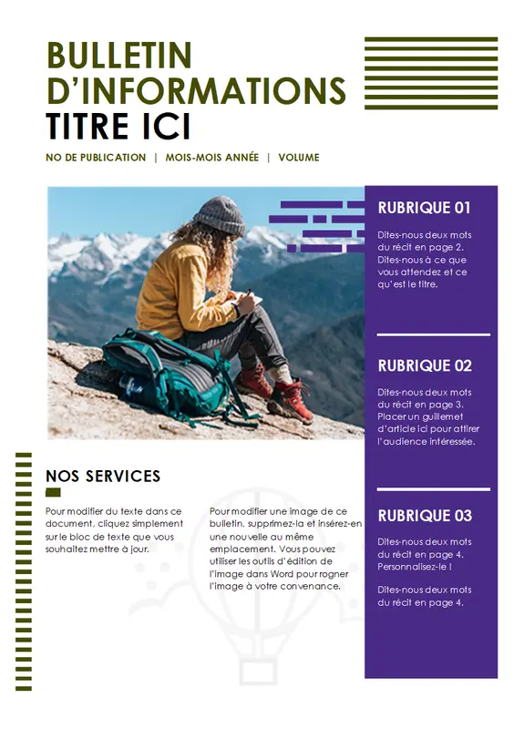 Brochure de voyage modern-simple