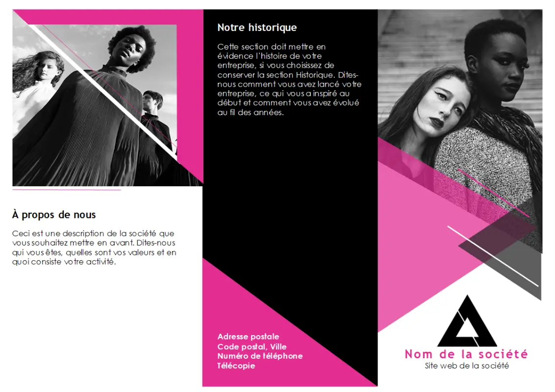Brochure de mode pink modern-geometric