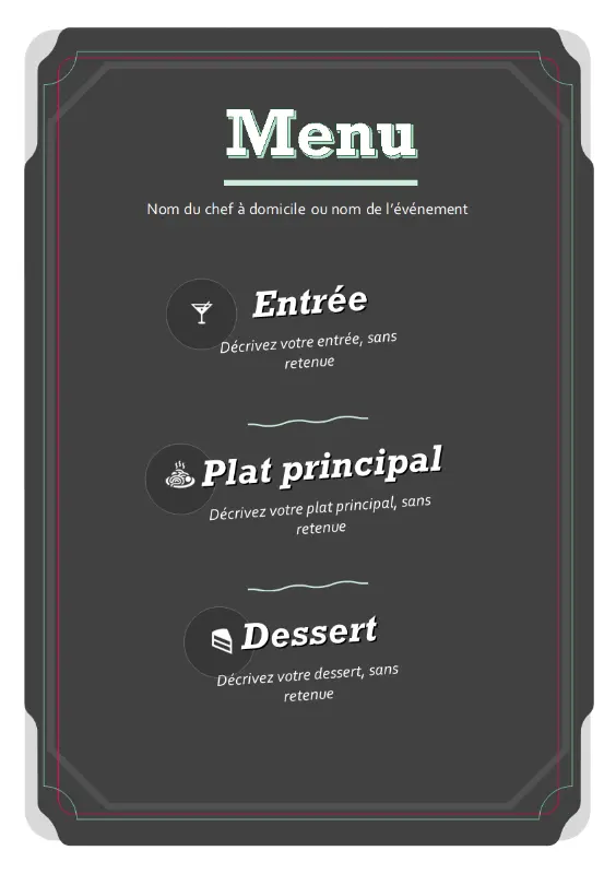 Menu de base brown modern-simple