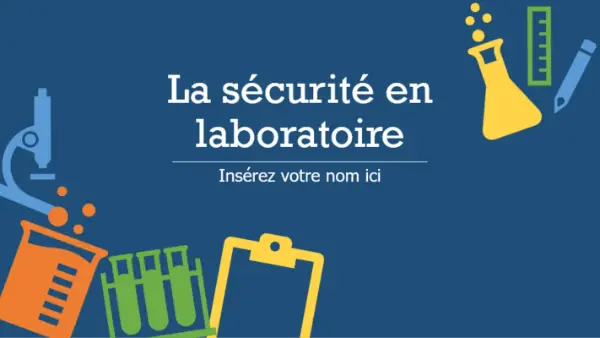 La sécurité en laboratoire blue modern color block