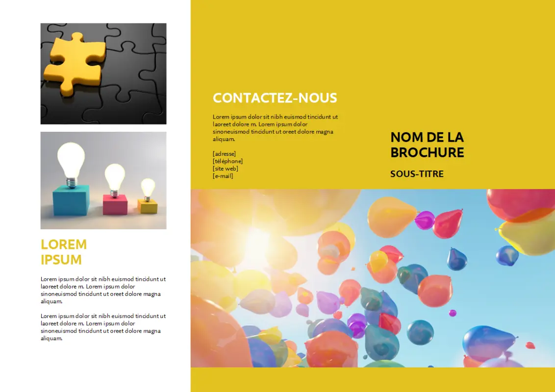 Brochure d’événement jaune yellow modern-simple