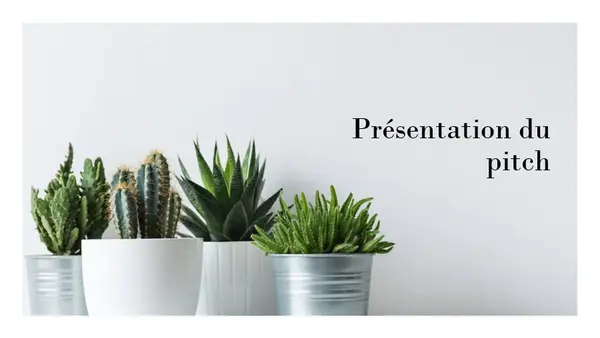 Présentation d’argumentaire de vente avec mise en page aérée modern-simple