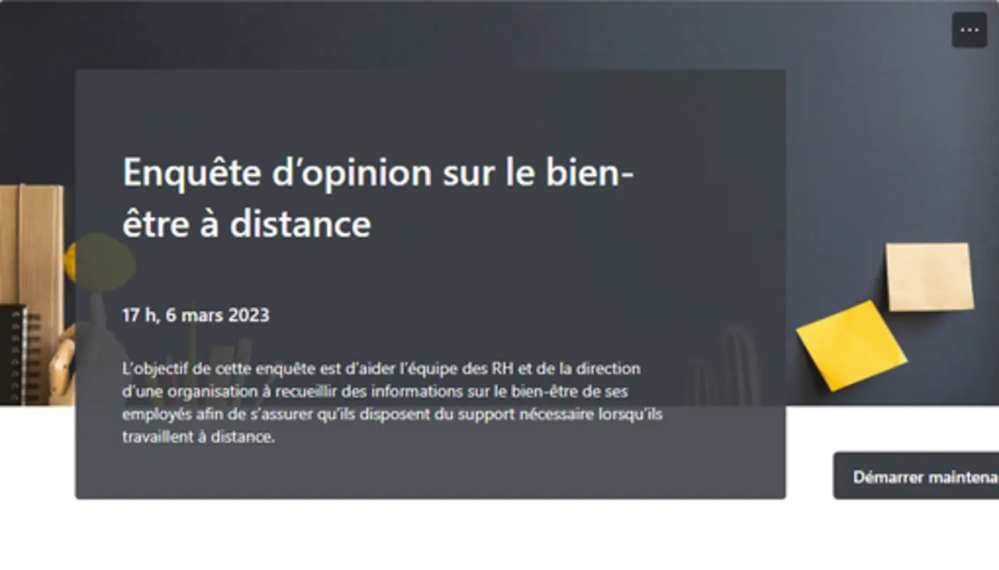 Enquête d’opinion sur le bien-être à distance gray