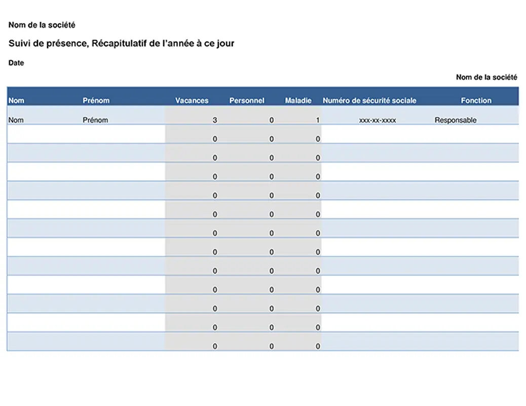 Suivi de présence des employés