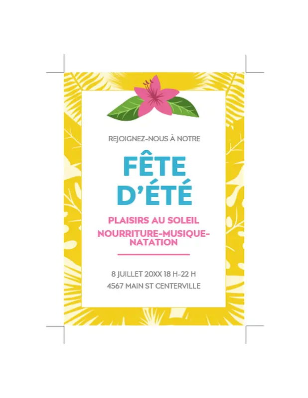 Invitations d’été vintage retro