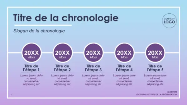 Chronologie historique dégradé  purple modern-simple