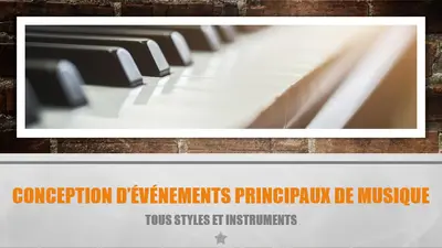Conception d’événements principaux de musique modern bold