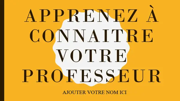 Faites connaissance avec votre professeur modern color block