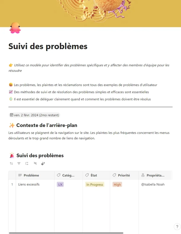 Suivi des problèmes