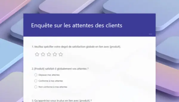 Enquête sur les attentes des clients blue