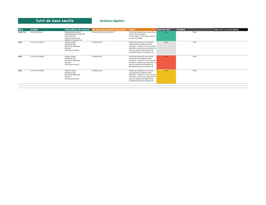 Suivi de base tactile