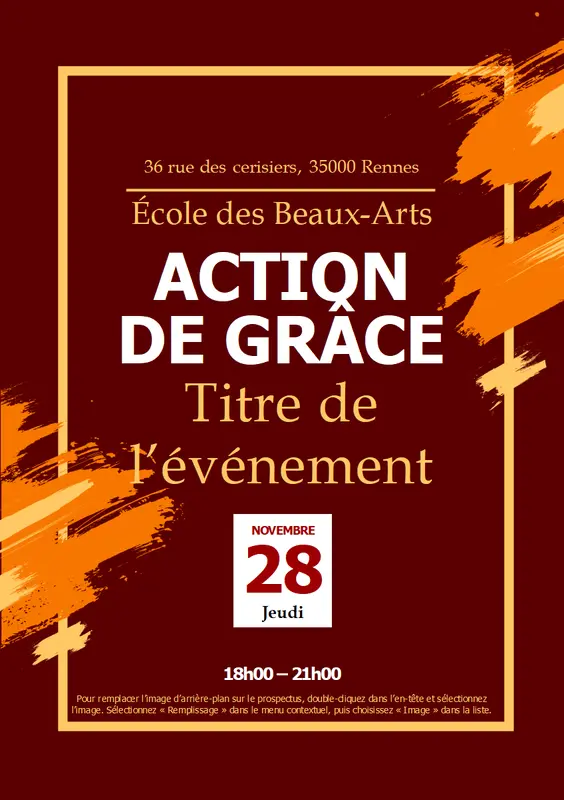 Prospectus d’invitation pour Thanksgiving modern