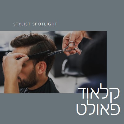 זרקור על Stylist gray modern-simple