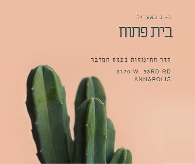 הבית הפתוח של ה- 3 באפריל pink modern-simple