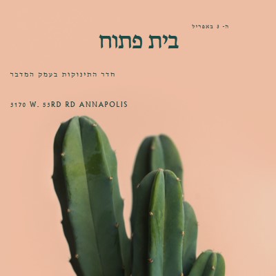 הבית הפתוח של ה- 3 באפריל pink modern-simple