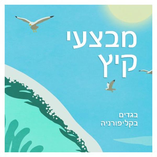 הכרזה על מכירת קיץ blue vintage-retro