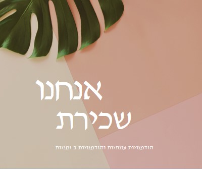 אנו שוכרים עובדים עונתיים pink modern-simple