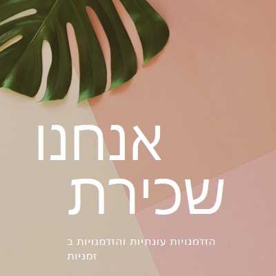 אנו שוכרים עובדים עונתיים pink modern-simple