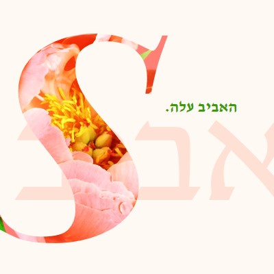 התקדם באביב pink vintage-botanical