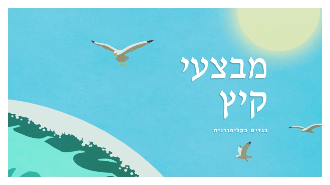 הכרזה על מכירת קיץ blue vintage-retro
