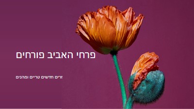 פרחים טריים purple modern-simple