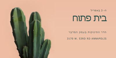 הבית הפתוח של ה- 3 באפריל pink modern-simple