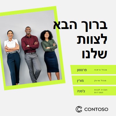 ברוך הבא לצוות שלנו white modern-simple