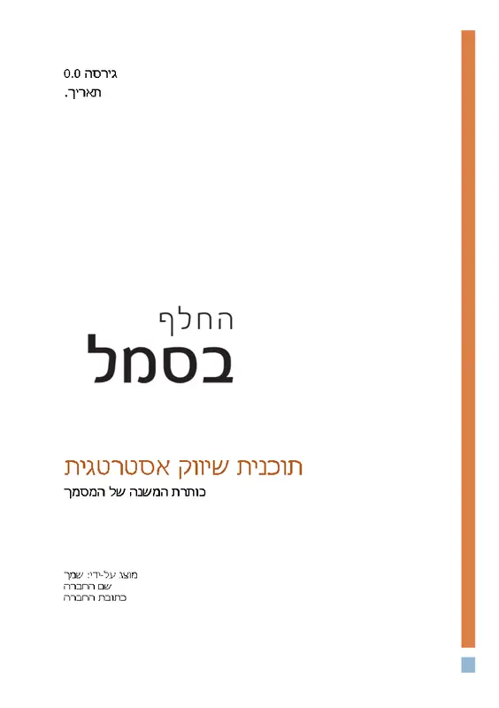 תוכנית שיווק עסקית אסטרטגית modern simple