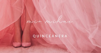 Quinceanera boje pink modern-simple