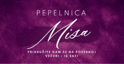 Pepelnica - misa purple modern-simple